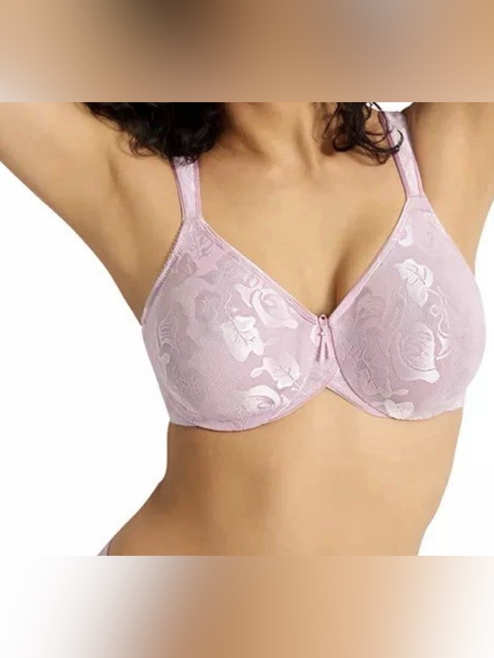 WACOAL WOMEN’S 85567 AWARENESS UNDERWIRE BRA SIZE 36D LILAC FLORAL WIDE STRAP